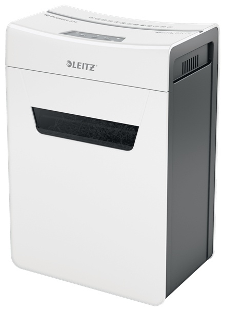 Leitz IQ 6M Protect Premium Aktenvernichter | P-5 Mikroschnitt | 6 Blatt | 18 l | Grau/Weiß