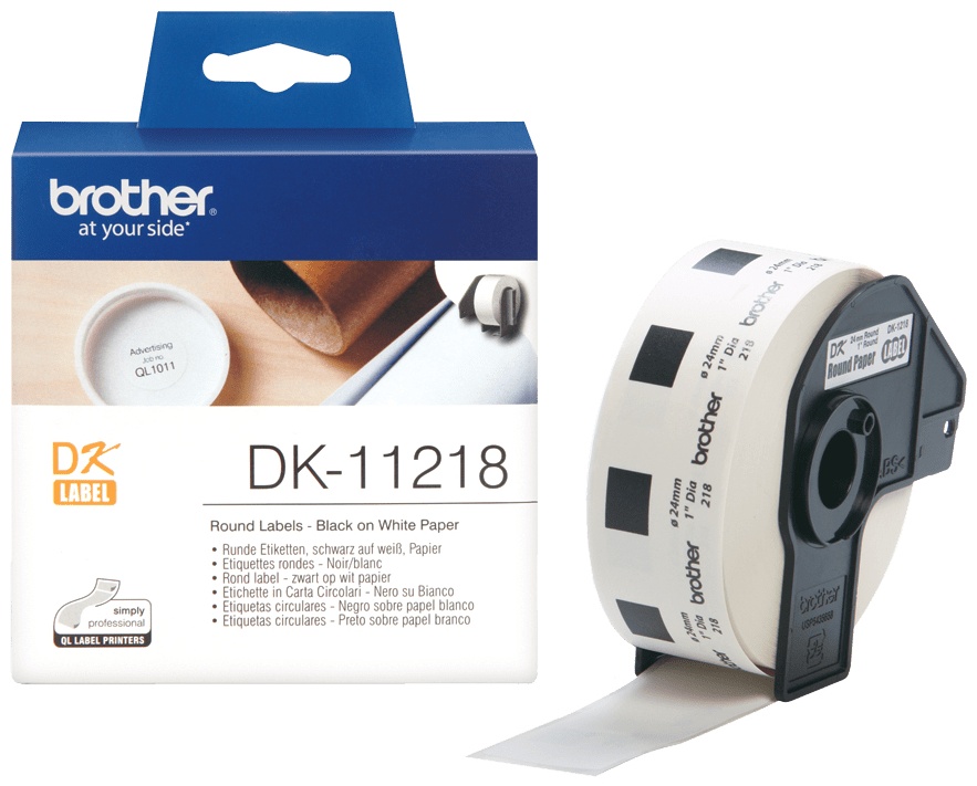 Brother Etikettenrolle DK11218 | 24 mm | Weiß