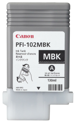 Original Canon PFI102MBK | 0894B001 Tinte Matt Schwarz
