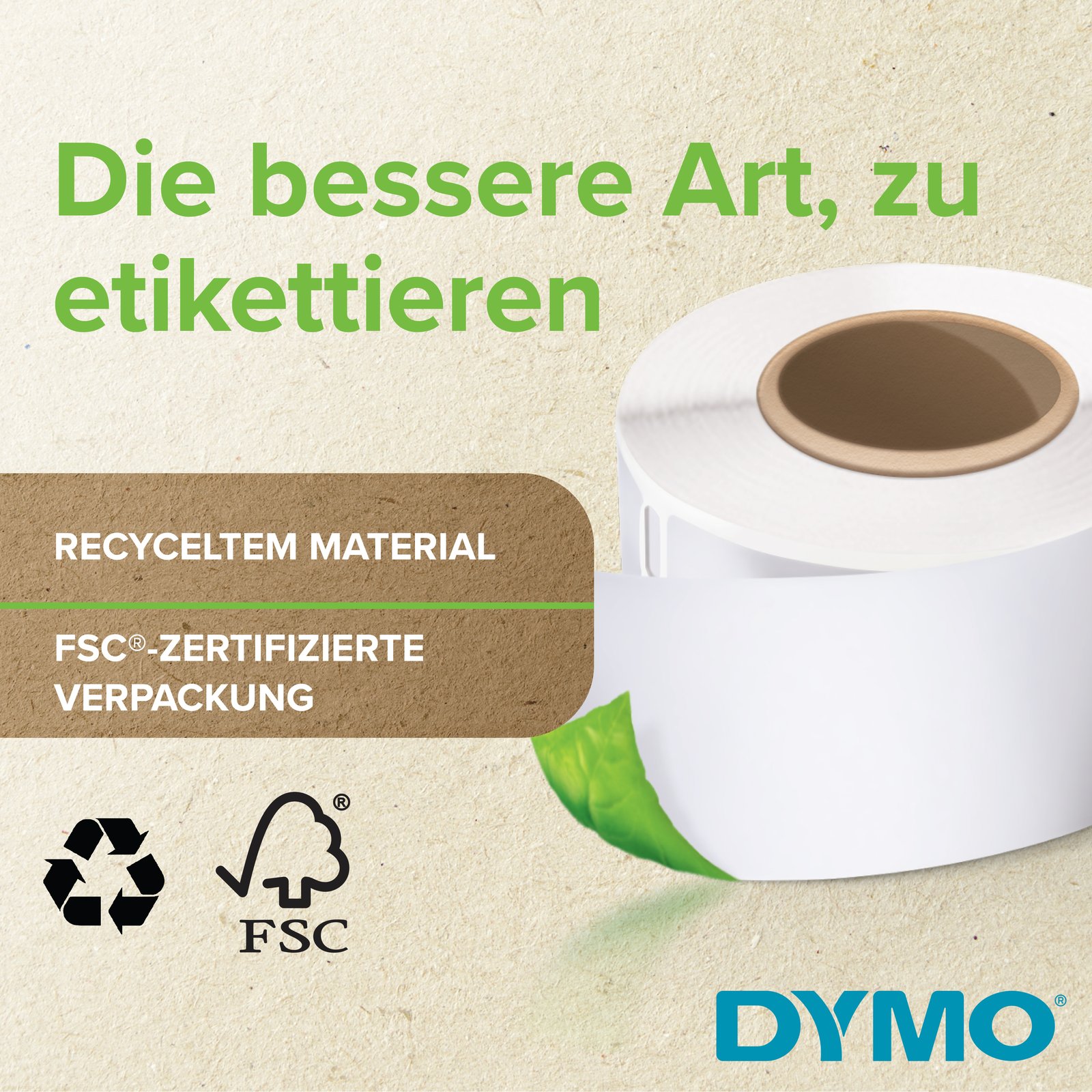 Dymo Endlosrolle 2191636 | 57 mm | Weiß | Papier nicht klebend