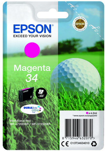 Original Epson 34 | C13T34634010 Tinte Magenta