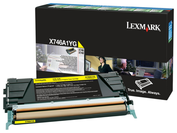 Original Lexmark X746A1YG Toner Gelb