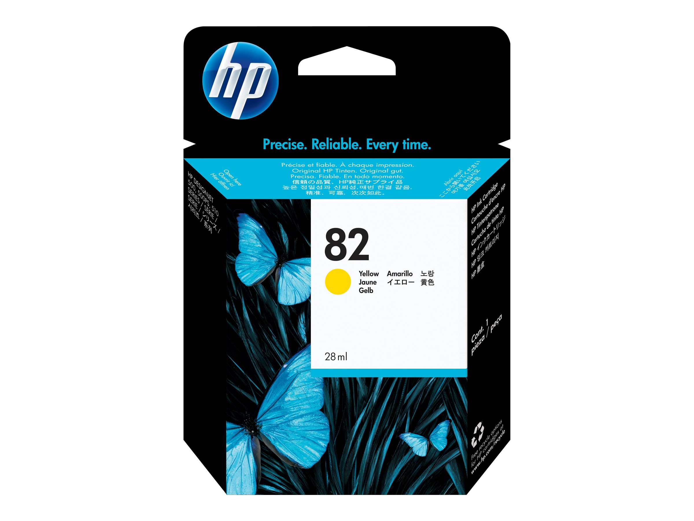 Original HP 82 | CH568A Tinte Gelb ( 2022 )