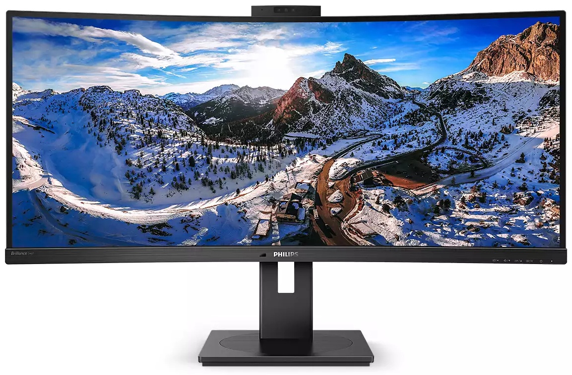Philips P Line | 346P1CRH/00 Curved-Monitor 34 zoll | 86,4 cm | UWQHD | 3440 x 1440 | Schwarz