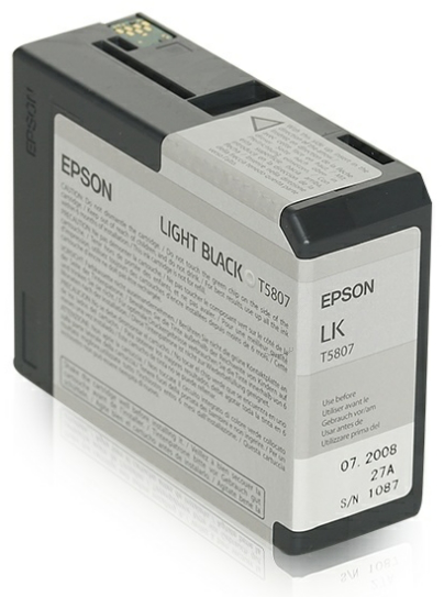 Original Epson T5807 | C13T580700 Tintenpatrone light Schwarz