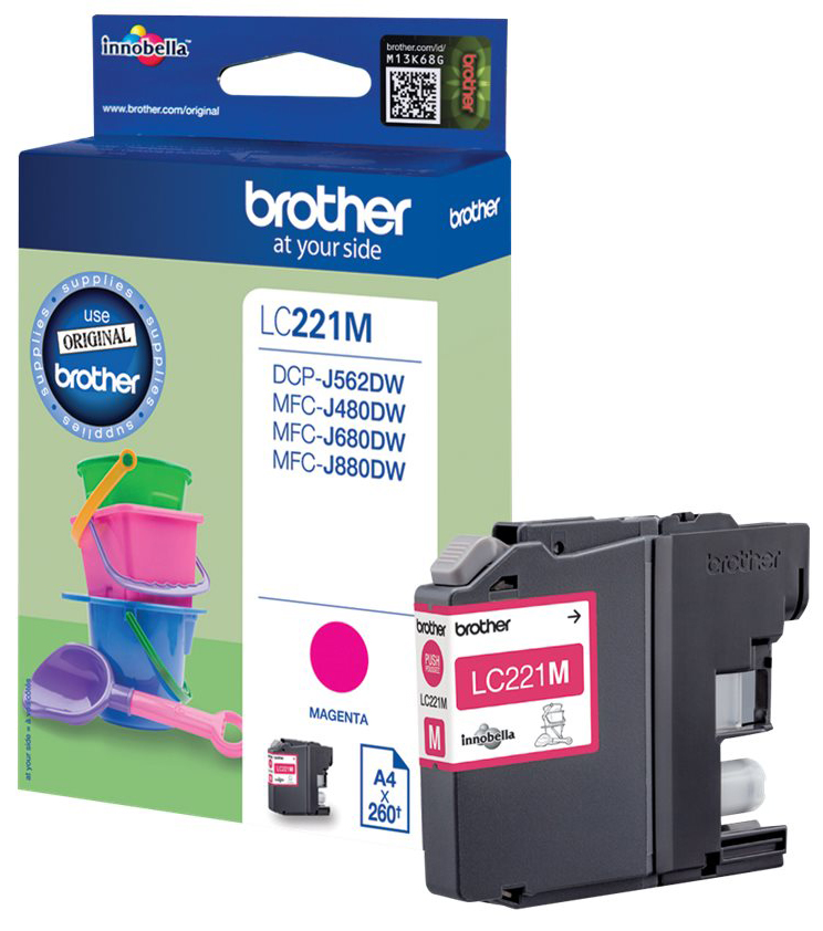 Original Brother LC221M Tinte Magenta