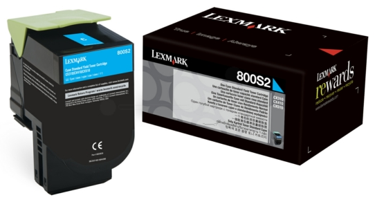 Original Lexmark 800S2 | 80C0S20 Toner Cyan