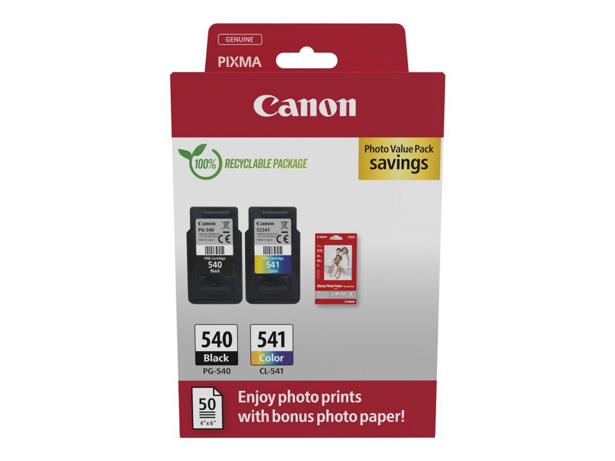 Original Canon 5225B013 | PG540 + CL541 Tinte BK/C/M/Y Multipack
