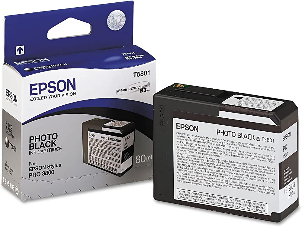 Original Epson T5801 | C13T580100 Tintenpatrone Schwarz