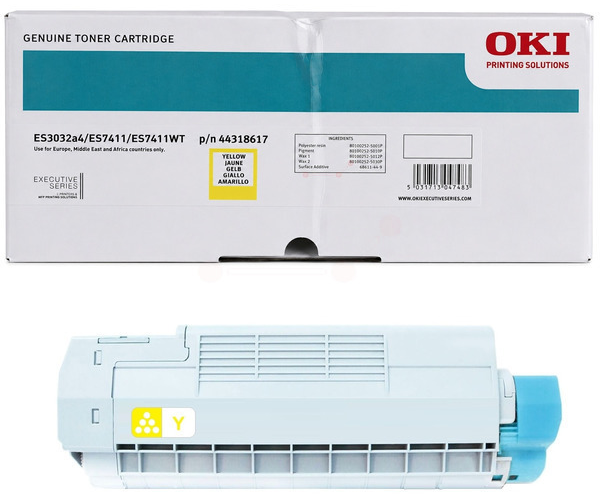 Original OKI 44318617 Toner Gelb