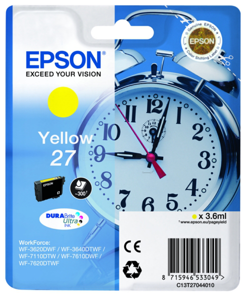 Original Epson 27 | C13T27044012 Tinte Gelb