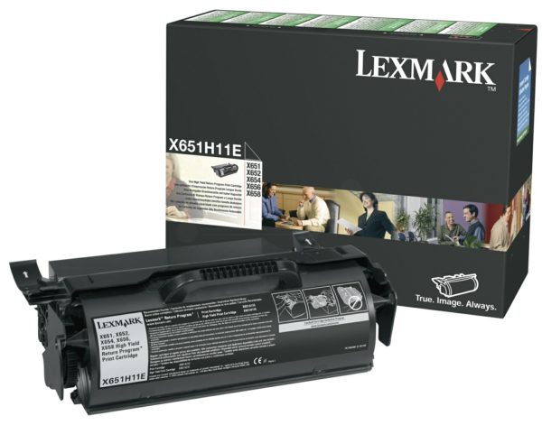 Original Lexmark X651H11E Toner Schwarz XL