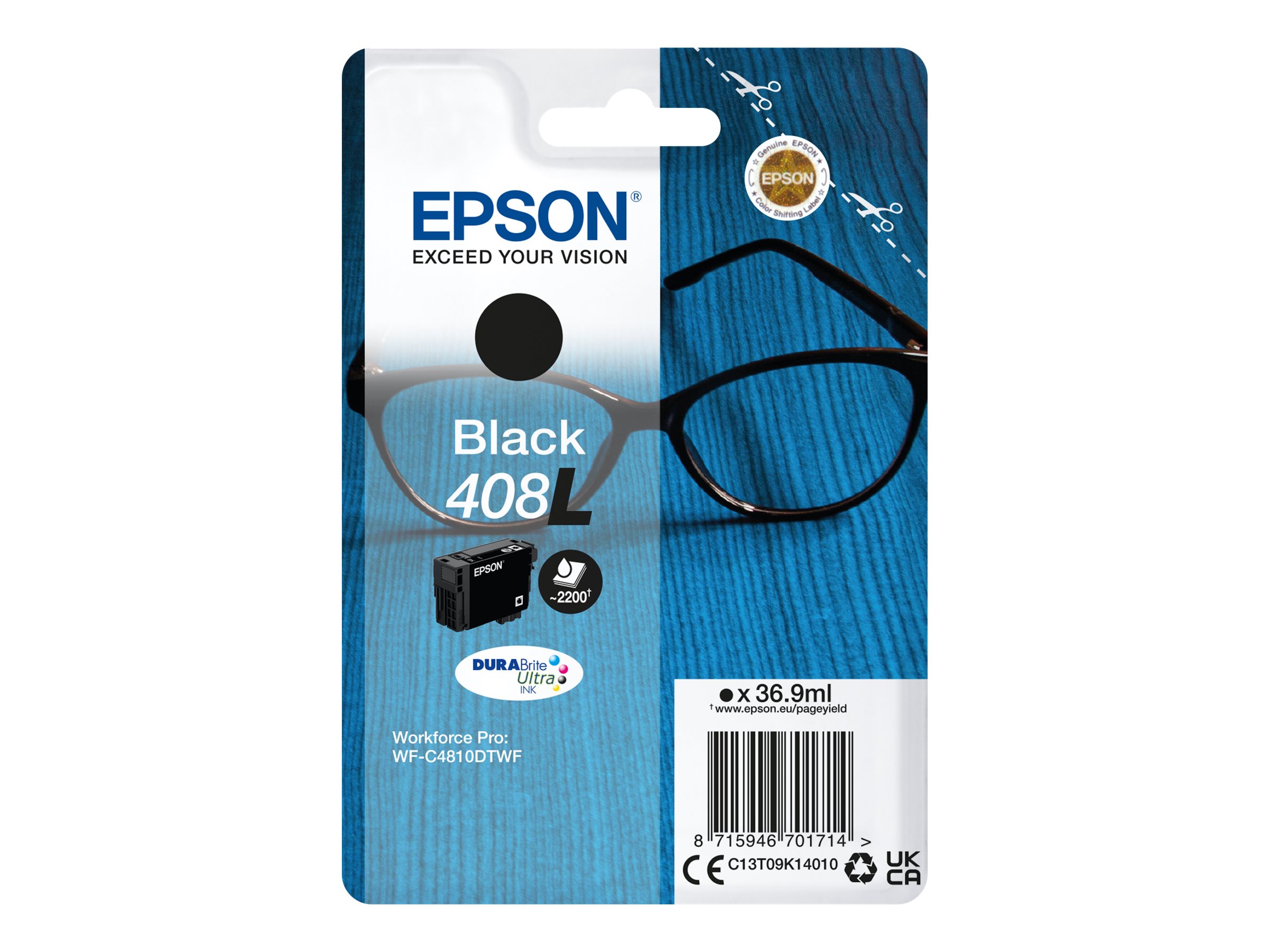 Original Epson 408L | C13T09K14010 Tinte Schwarz XL