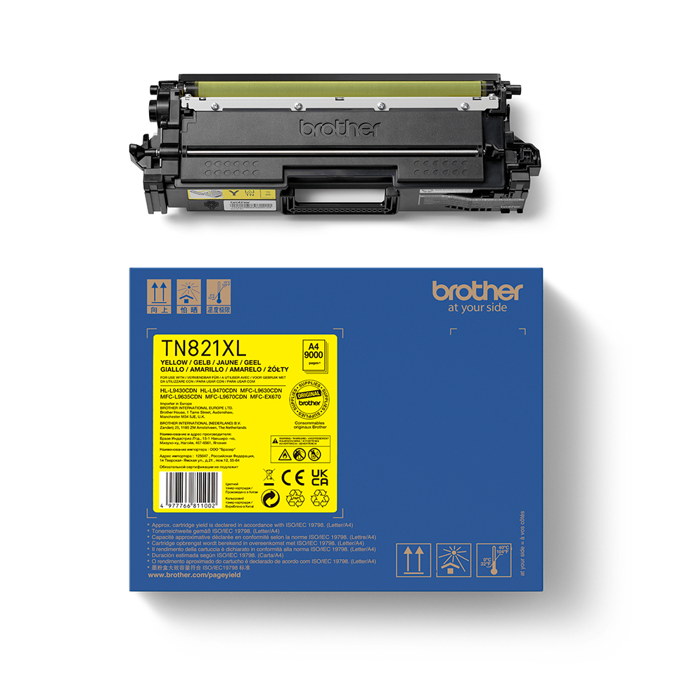 Original Brother TN821XLY Toner Gelb