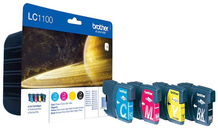 Original Brother LC1100VALBPDR Tinte BK/C/M/Y Spar Set