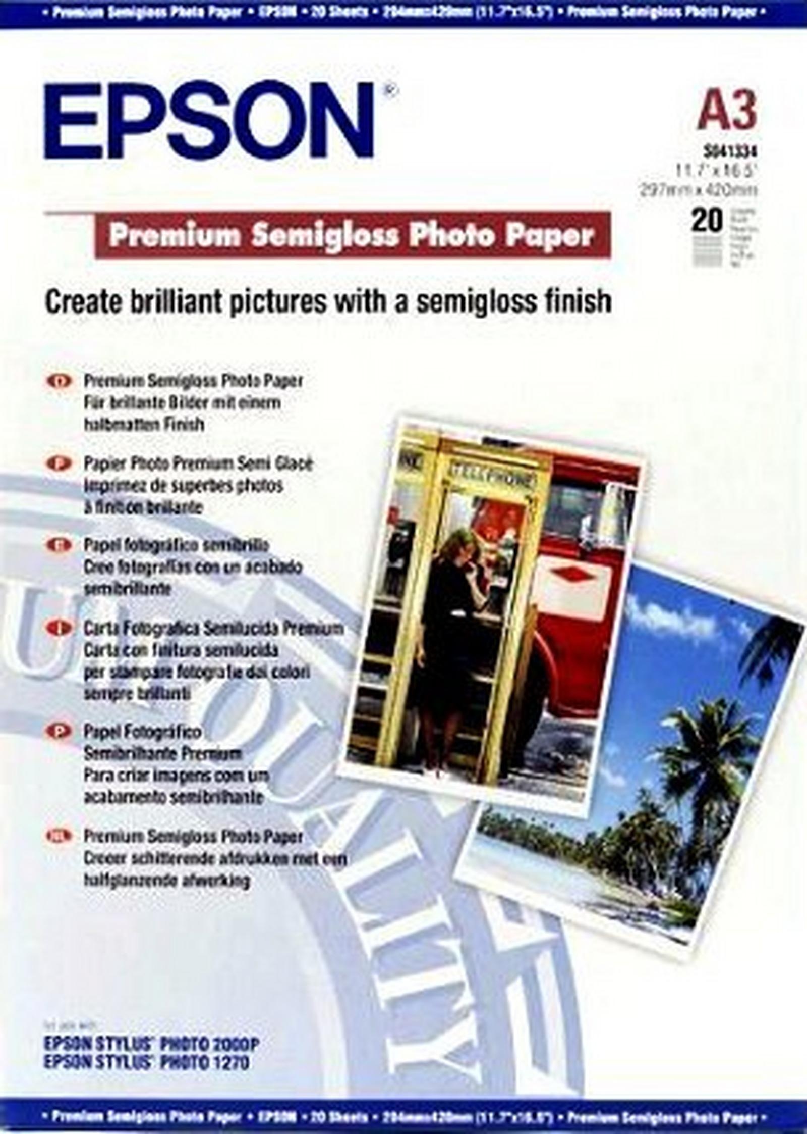 Epson Fotopapier S041334 Seidenmatt | A3 | 251 g/m² | 20 Blatt