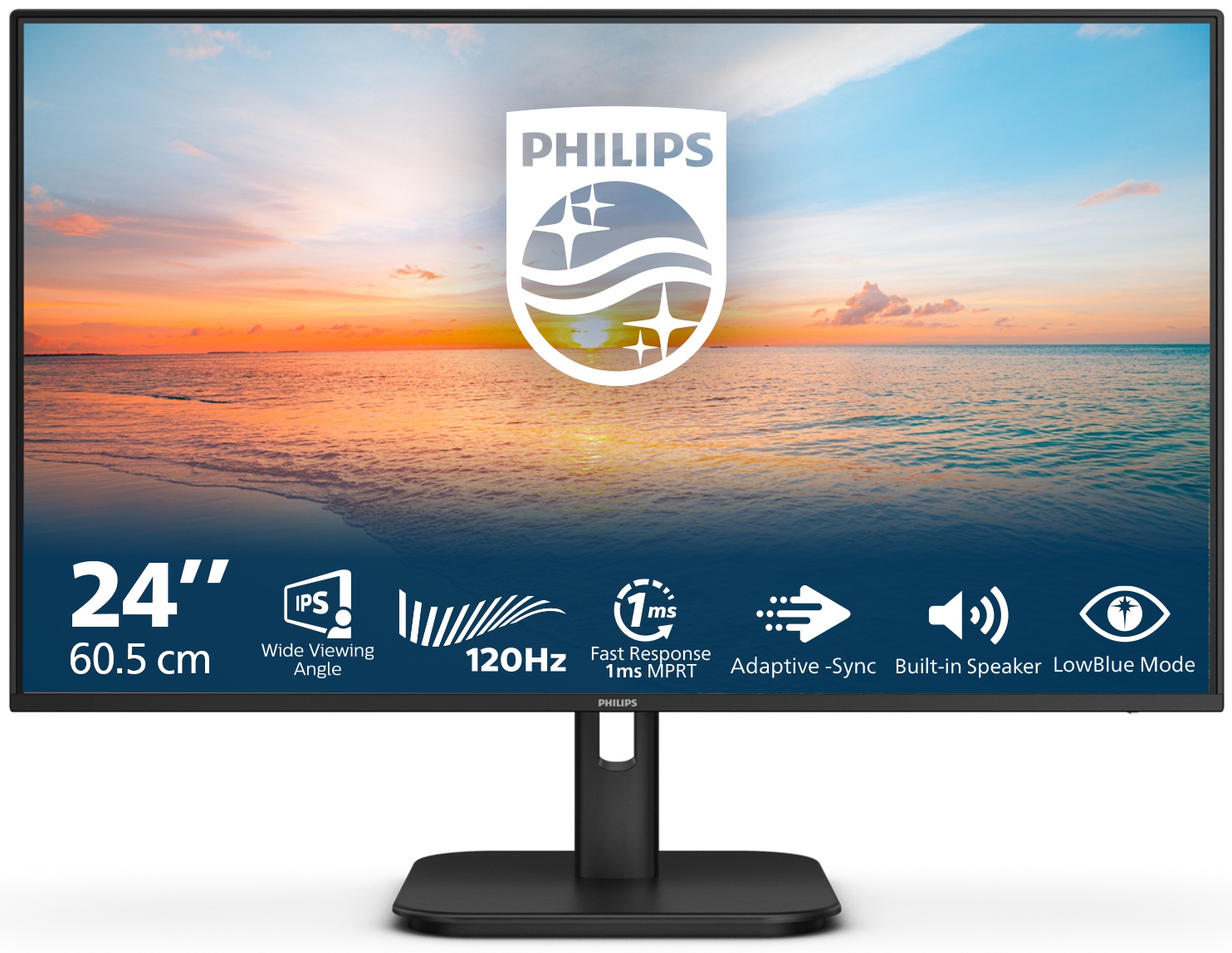 Philips 1000 series | 24E1N1200A/00 Monitor 23,8 zoll | 60,5 cm | Full HD | 1920 x 1080 | Schwarz