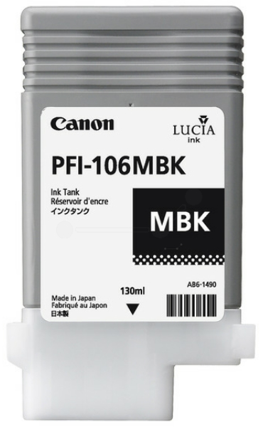Original Canon PFI106MBK | 6620B001 Tinte Matt Schwarz