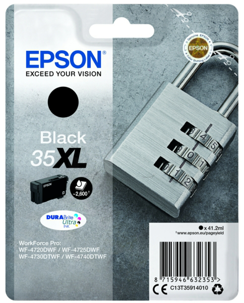 Original Epson 35XL | C13T35914010 Tinte Schwarz XL