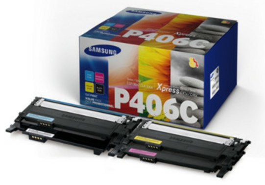 Original Samsung SU375A | CLTP406C Toner | 4 Stück