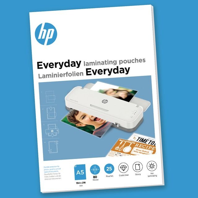 HP Everyday Laminierfolien A5 | 80 µm | glänzend | 25 Stück