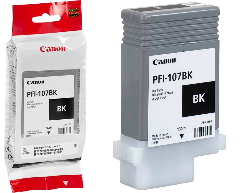 Original Canon 6705B001 | PFI107BK Tinte Schwarz ( 03.2026 )
