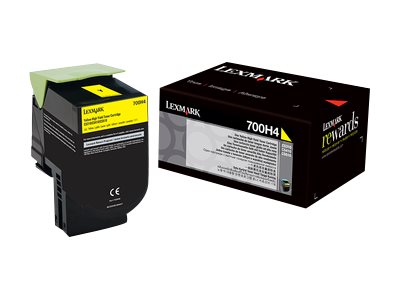 Original Lexmark 700H4 | 70C0H40 Toner Gelb XL ( A-Ware )