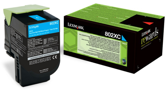 Original Lexmark 80C2XCE Toner Cyan XXL