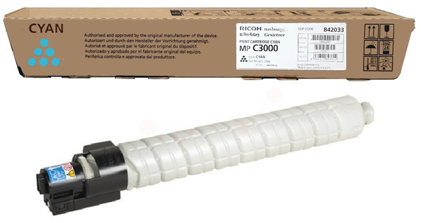 Original Ricoh Type MPC3000 | 842033 Toner Cyan