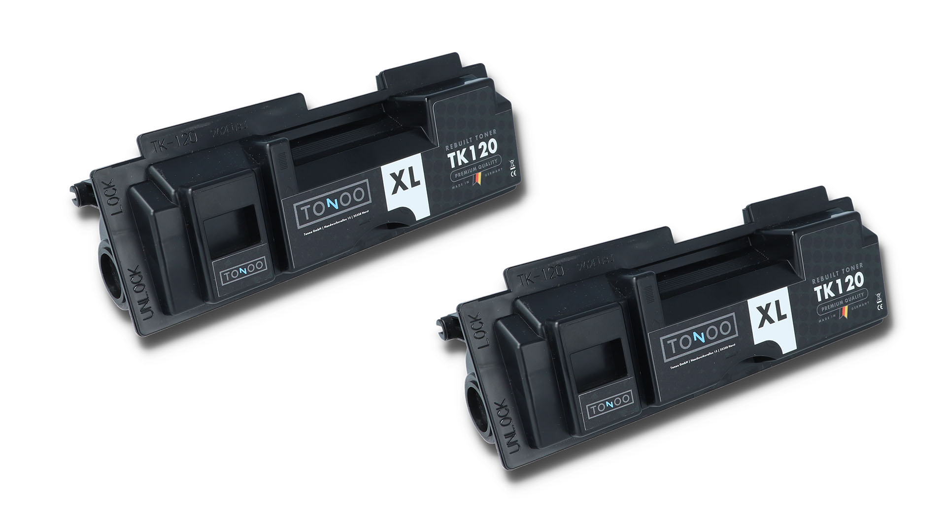 Tonoo® Toner ersetzt Kyocera TK120 Schwarz Doppelpack XL