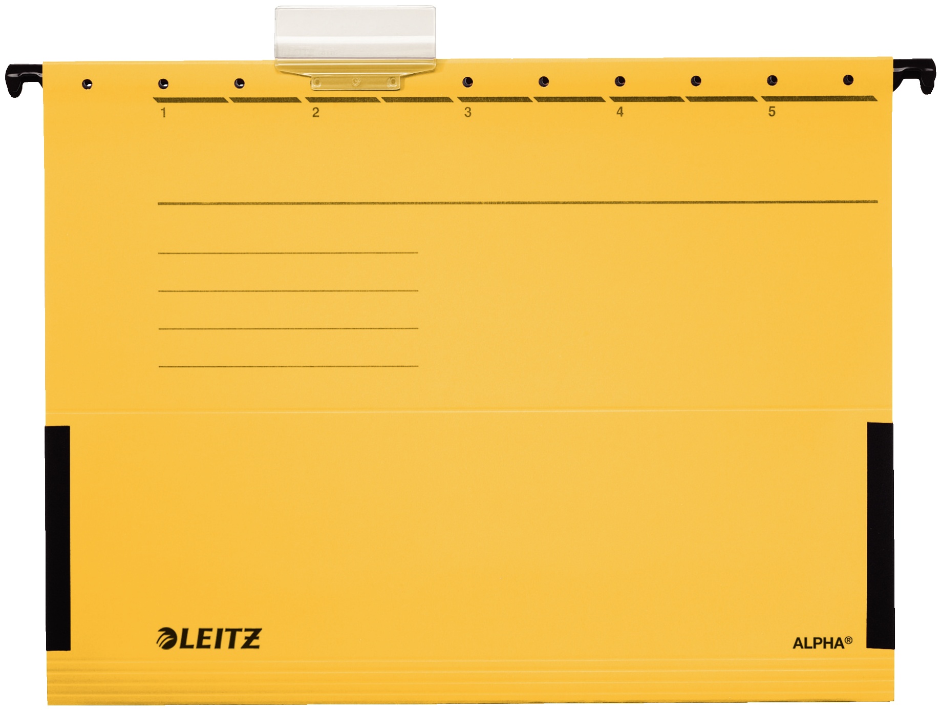Leitz Hängetasche ALPHA 1986 | DIN A4 | Karton | Gelb | 5er-Pack