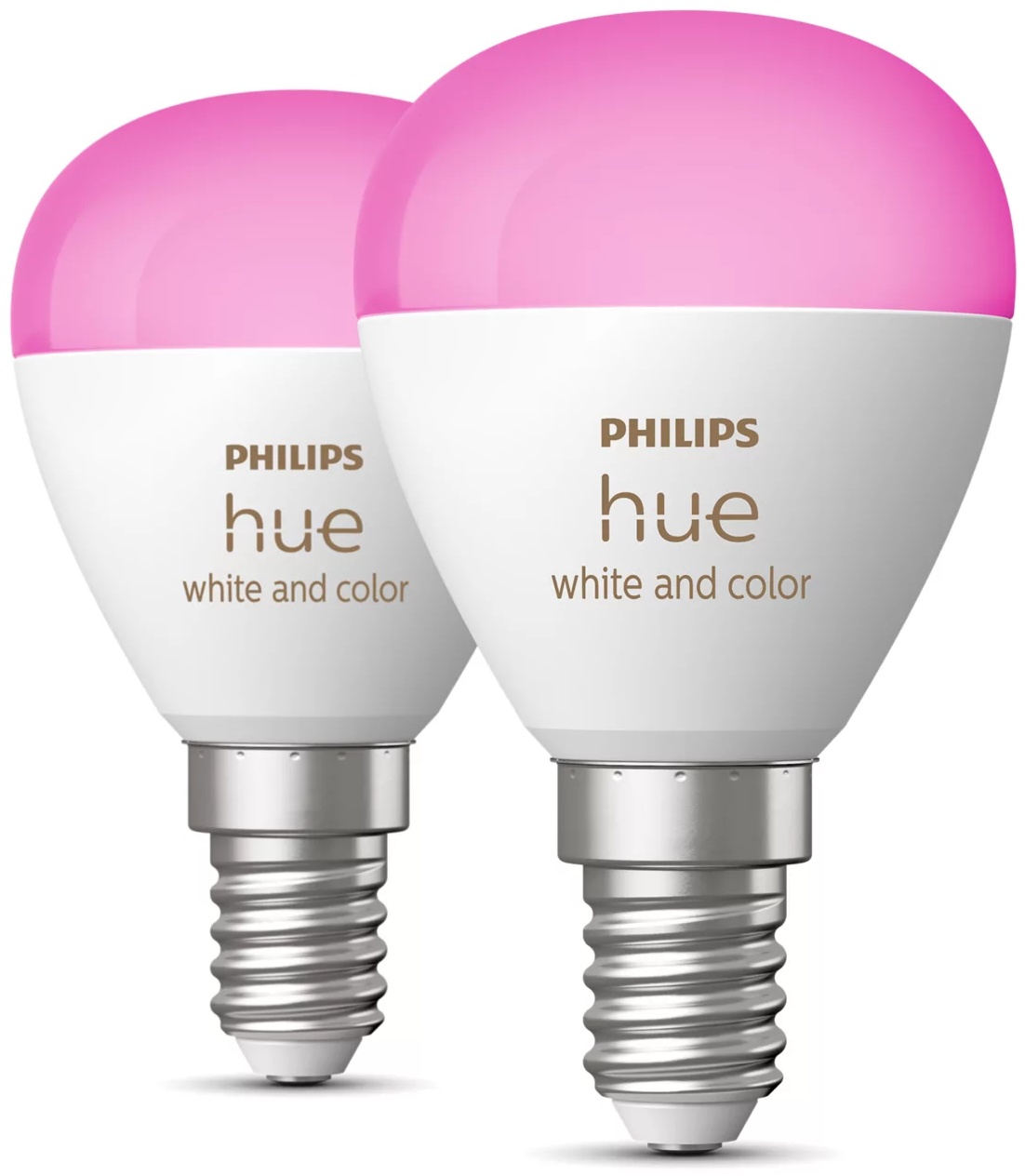Philips Hue Glühbirne | 2 Stück | E14 | Farbig | Weiß