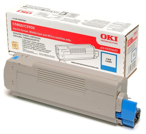 Original OKI 43324423 Toner Cyan