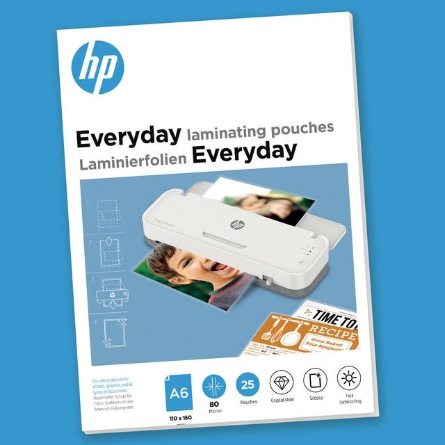 HP Everyday Laminierfolien A6 | 80 µm | glänzend | 25 Stück