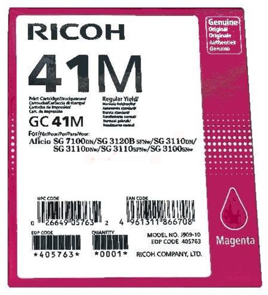 Original Ricoh GC41M | 405763 Tinte Magenta XL