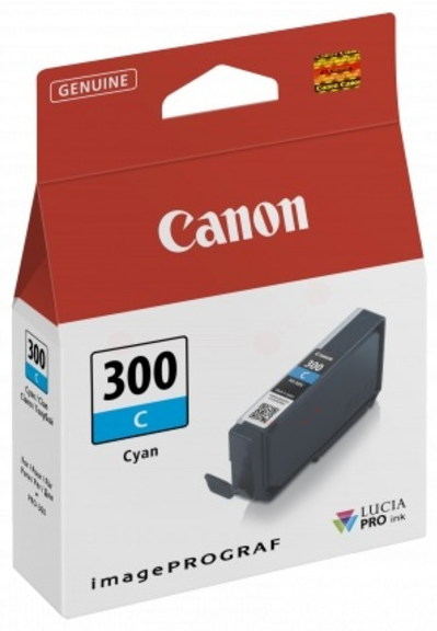Original Canon PFI300C | 4194C001 Tinte Cyan