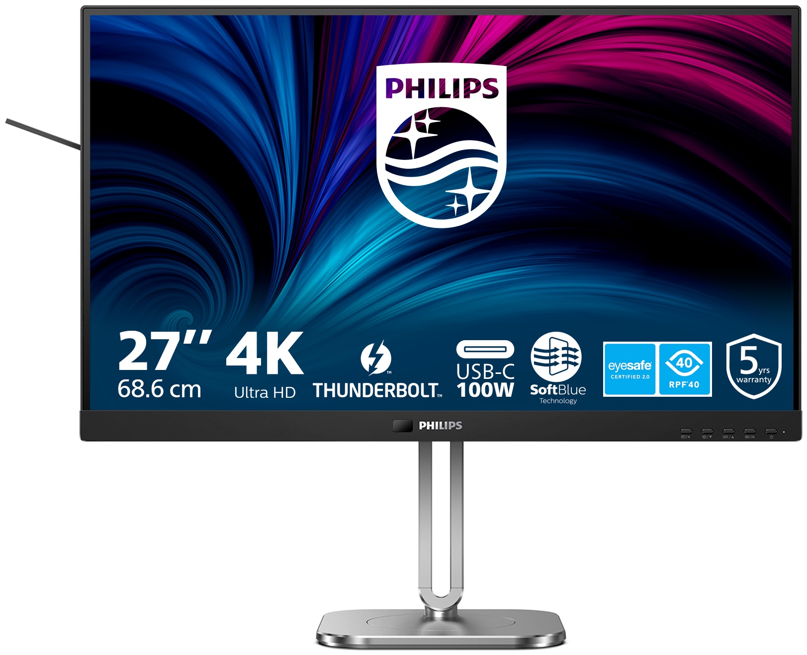 Philips 6000 series | 27B2U6903/00 Monitor 27 zoll | 68,6 cm | 4K UHD | 3840 x 2160 | Anthrazit