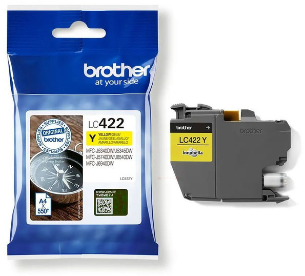 Original Brother LC422Y Tinte Gelb