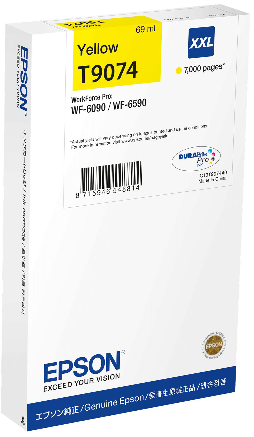 Original Epson T9074 | C13T907440 | C13T90744N Tinte Gelb