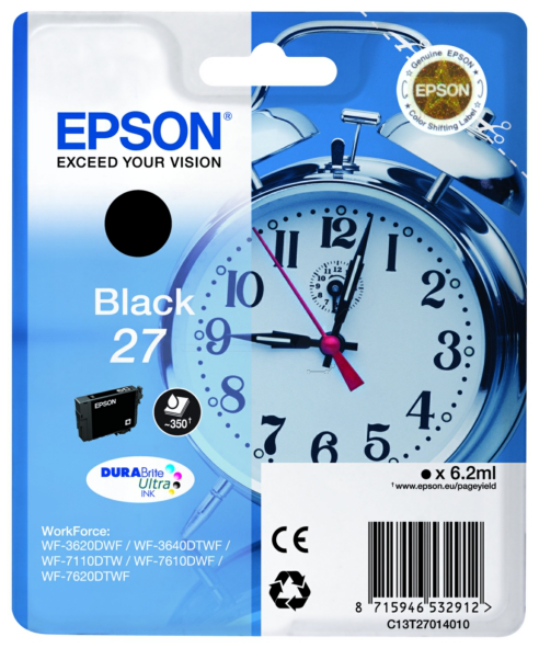 Original Epson 27 | C13T27014012 Tinte Schwarz