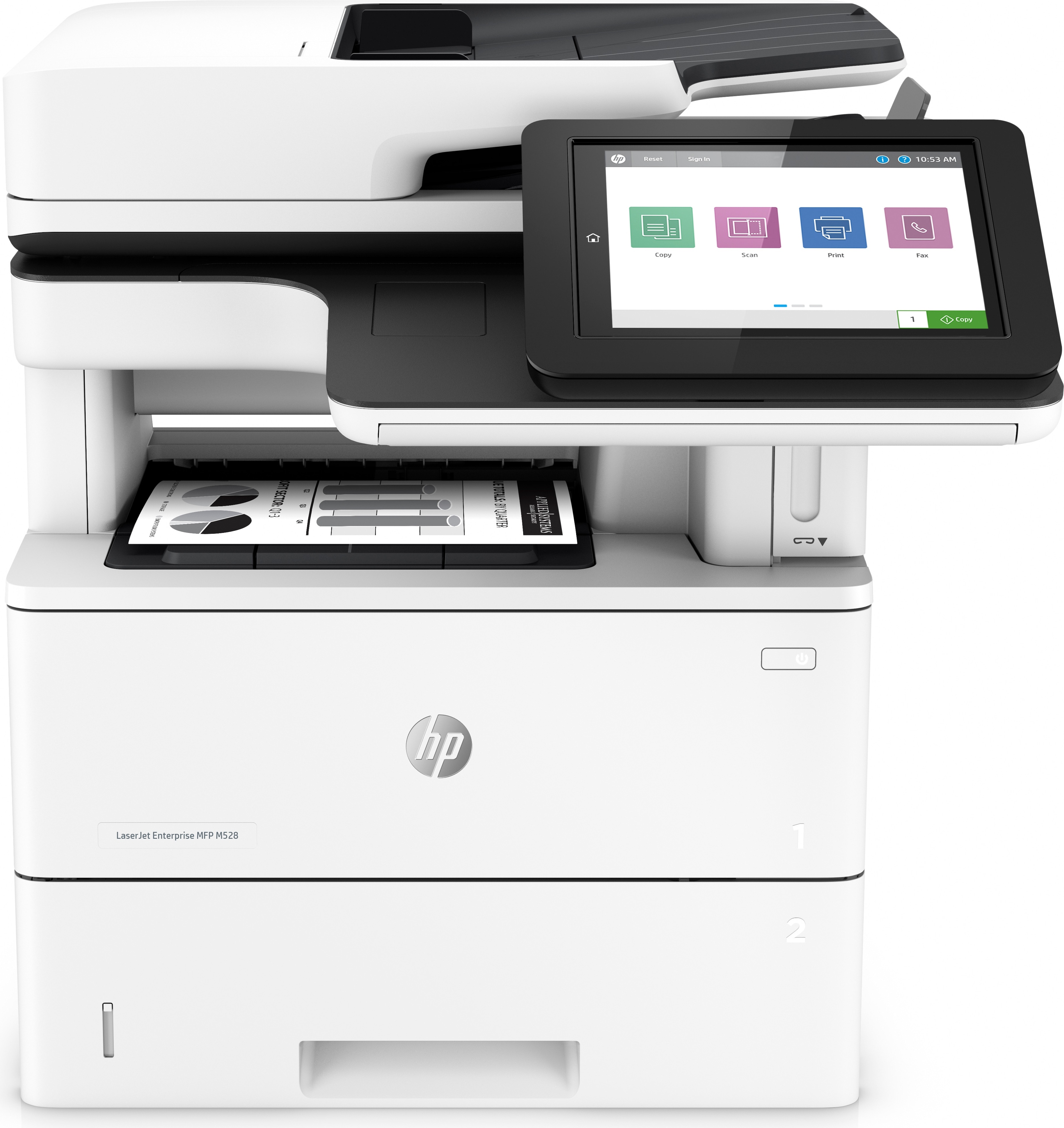 HP LaserJet Enterprise M528f S/W Laser Multifunktionsdrucker | A4 | 43 S./Min | Duplex | WLAN