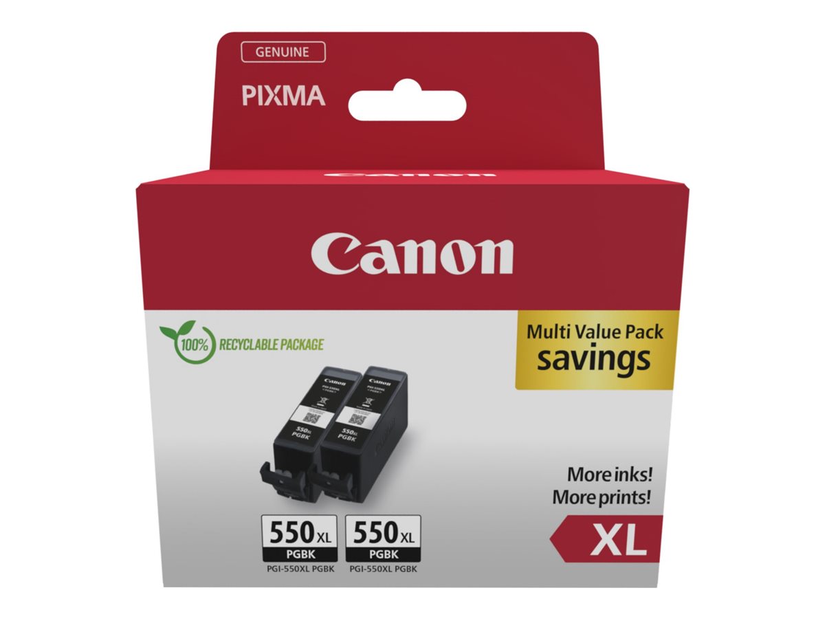 Original Canon PGI-550PGBK XL | 6431B005 Tinte Foto Schwarz Twin Pack XL