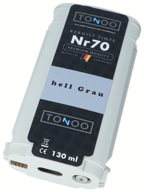 Tonoo® Tinte ersetzt HP 70 | C9451A hell Grau