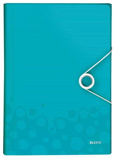 Leitz Fächermappe WOW 4589 | DIN A4 | 6 Fächer | Blau | Polypropylen (PP) (45890051)