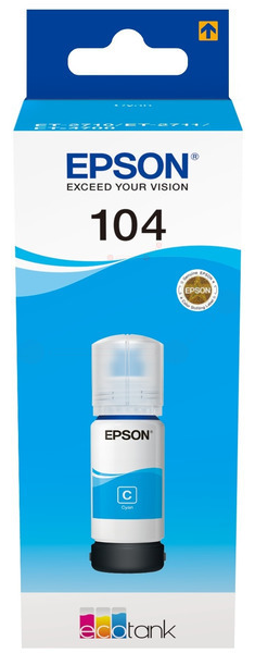 Original Epson EcoTank 104 | C13T00P240 Tintenflasche Cyan