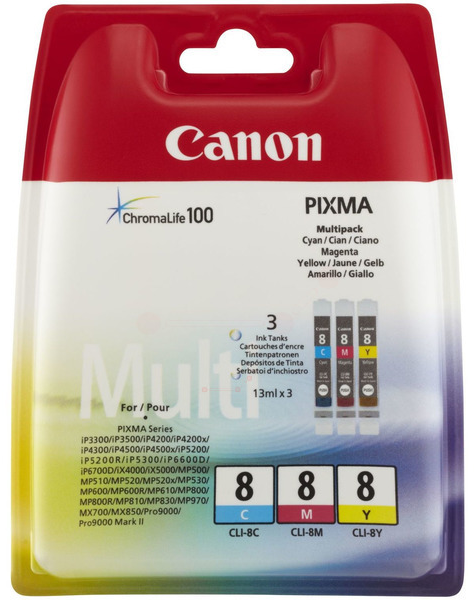 Original Canon 0621B029 | CLI8 Tinte CMY Spar Set