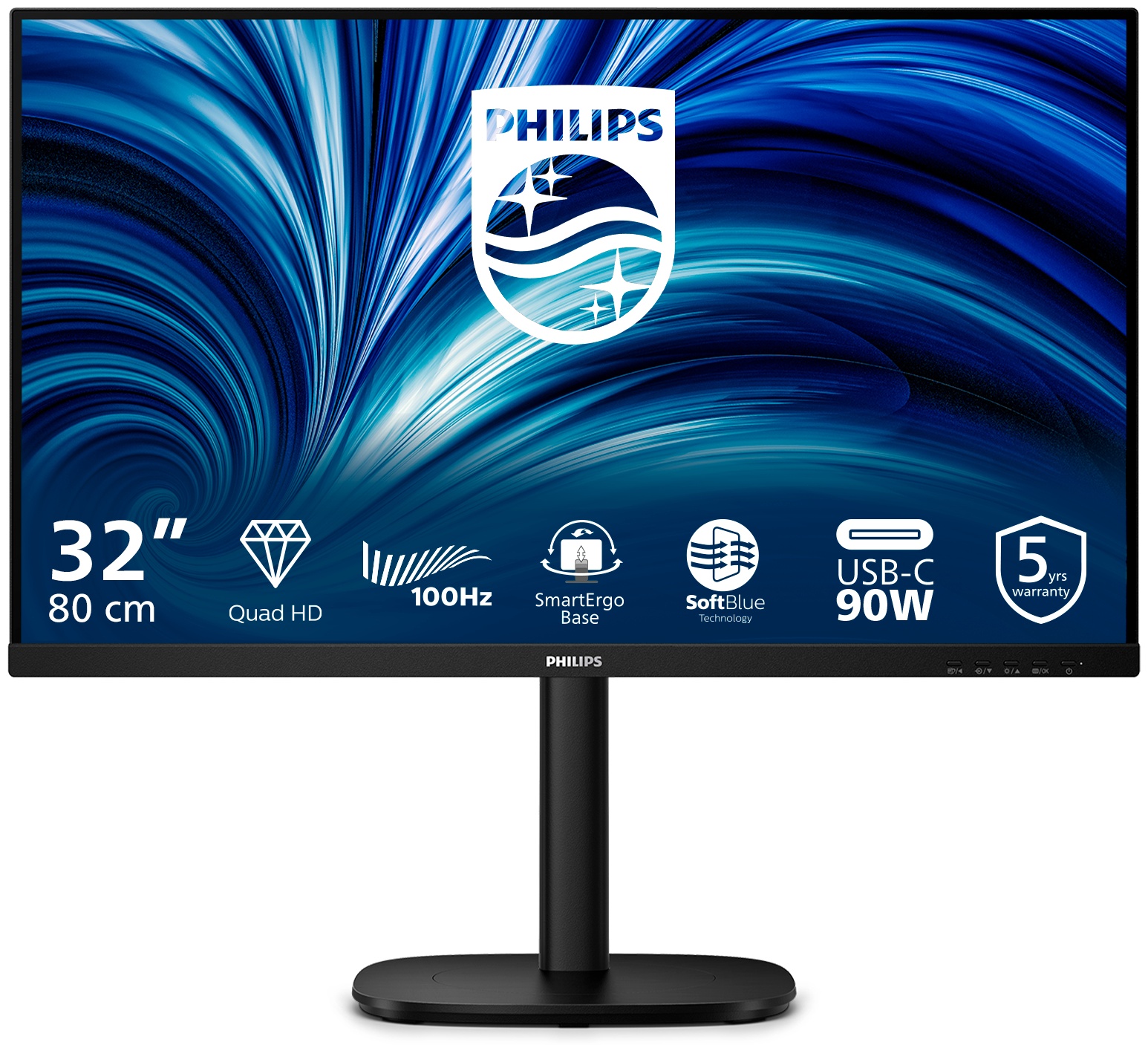 Philips 32B2U3601/00 Monitor 31,5 zoll | 80 cm | WQHD | 2560 x 1440 | Schwarz