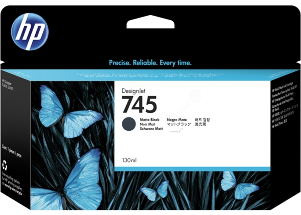Original HP 745 | F9J99A Tinte Matt Schwarz