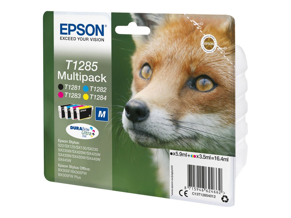 Original Epson T1285 | C13T12854012 | Multipack | 4er-Pack | Tinte