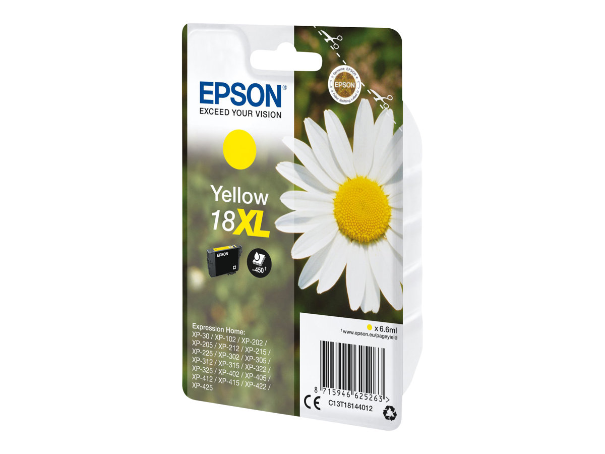 Original Epson 18XL | C13T18144012 | C13T18144022 Tinte Gelb XL ( 2025 )
